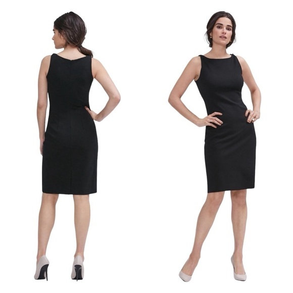 M.M. Lafleur Dress Mini Lydia Preppy Minimalist Twist Straps Dark Gray 6 Small - Picture 1 of 7